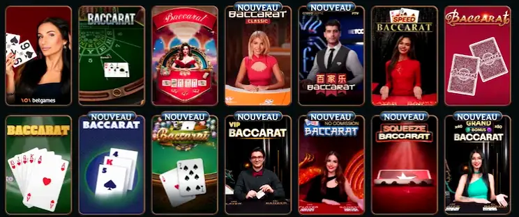 Fonctionnement général d’une partie de baccarat